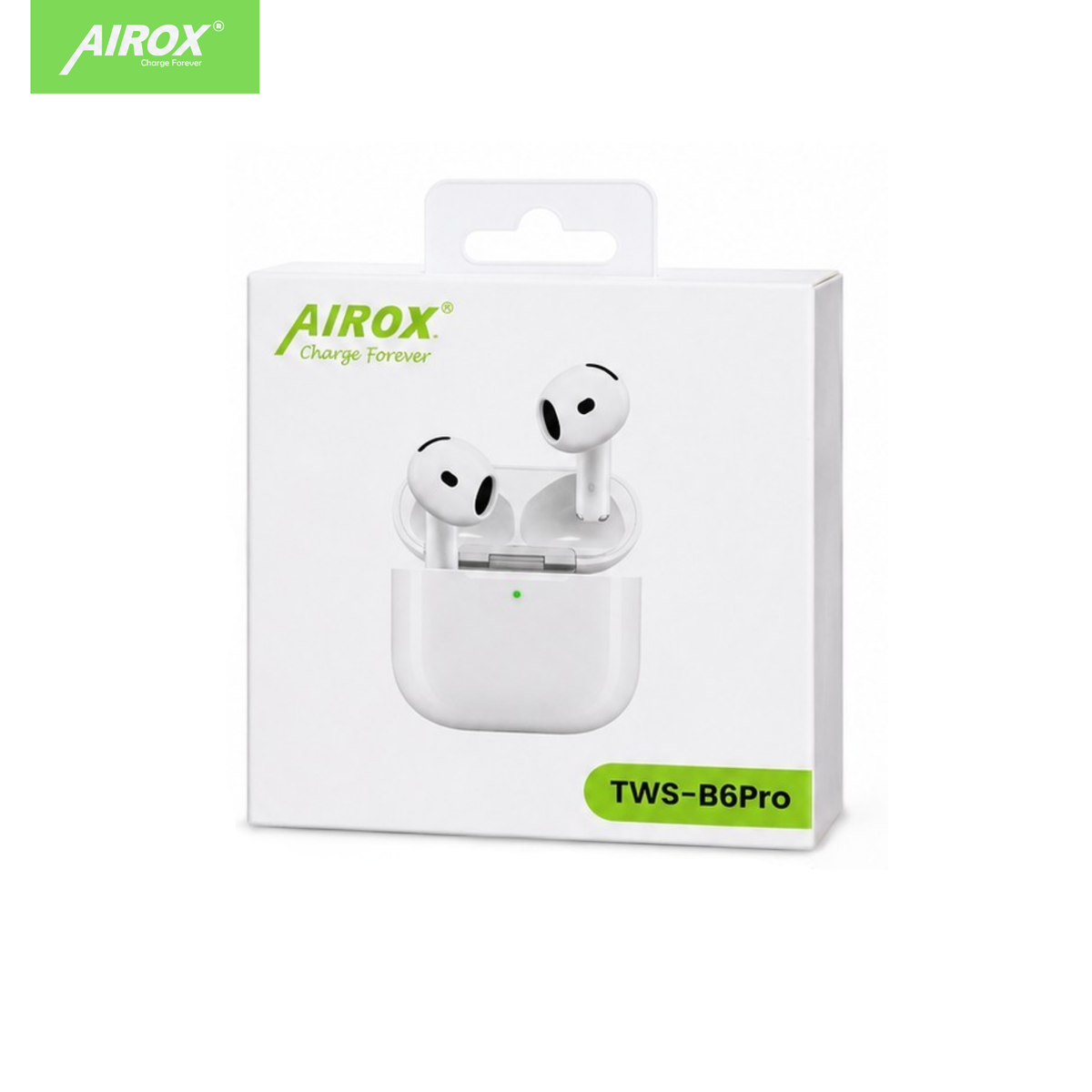 Airox TWS B6 Pro Wireless Earbuds – Clear Sound, Bluetooth & Portable Charging Case